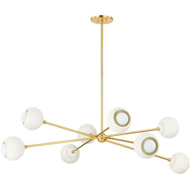 Saylor 8 Light Oversized Chandelier by Mitzi - H832808-AGB/SCR