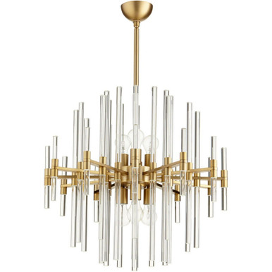 Quebec 6 Light Large Pendant 26.75 Inch Tall by Cyan - 09224-QUE