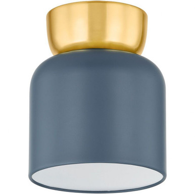 Batya 1 Light 6.25 Inch Wide Flush Mount by Mitzi - H890501S-AGB/SBL