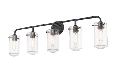 Delaney 5 Light Vanity Light 38 Inch Wide by Z Lite - 471-5V-MB