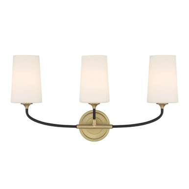 Niles 3 Light Bath Vanity 12.25 Inch Tall and 23.5 Inch Wide by Crystorama - NIL-70013-BF-MG