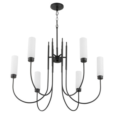 Jerome 6 Light Chandelier 23.25 Inch Tall and 32 Inch Wide by Quorum - 6024-6-59