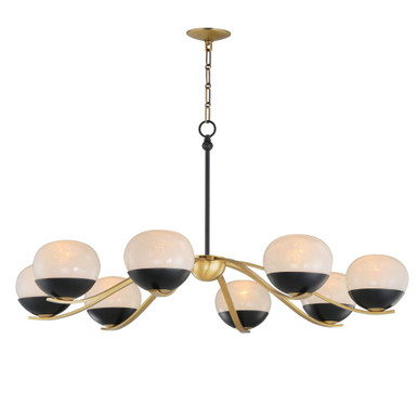 Lucerne 8 Light Chandelier 22.75 Inch Tall and 42.75 Inch Wide by Maxim - 24648MRBKNAB