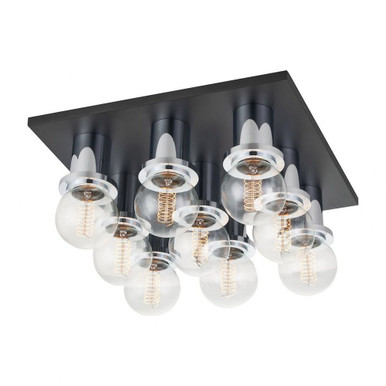 Brandi 9 Light 13.75 Inch Wide Flush Mount by Mitzi - H526509-PC/SBK