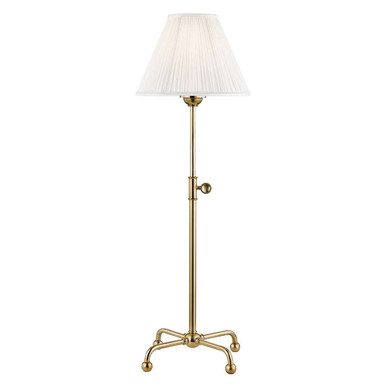 Classic No.1 1 Light Table Lamp 10 x 24 Inches High by Hudson Valley - MDSL107-AGB