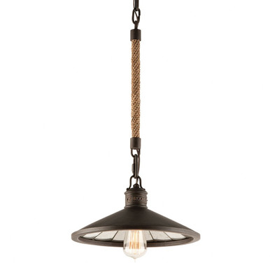 Brooklyn 1 Light Medium Pendant by Troy - F3144-HBZ