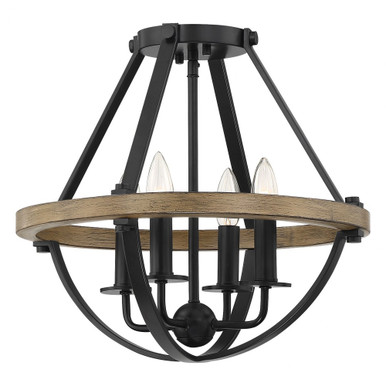 Bartlett 4 Light 16 Inch Wide Semi Flush Mount by Quoizel - BRL1716EK