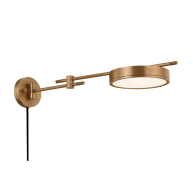 Thatcher 15W 1 LED PlugIn Wall Sconce 4.7 Inch Tall X 8.5 Inch Wide by Troy - PTL1705-PBR