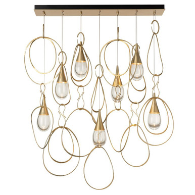 Lyric 7 Light Standard Linear Pendant 52.1 Inch Wide by Hubbardton Forge - 131162-SL