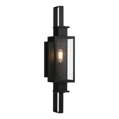 Ascott 1 Light Outdoor Wall Lantern by Savoy House - 5-825-BK