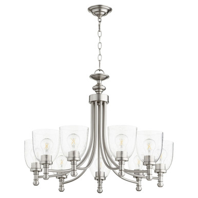 Rossington 9 Light Large 2 Tier Chandelier by Quorum 6122-9 - 6122-9
