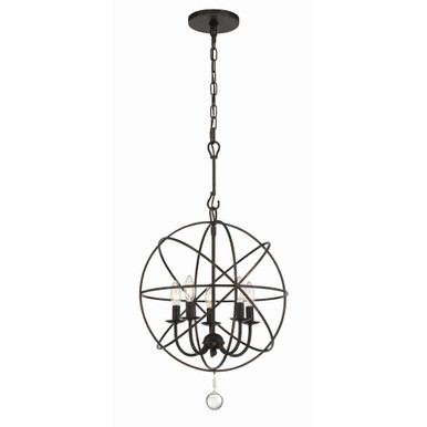 Solaris 5 Light Small Chandelier by Crystorama - 9224