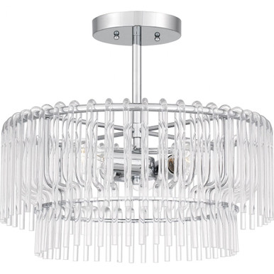 Tayshia 3 Light 18 Inch Wide Semi Flush Mount by Quoizel - PCTAY1718C