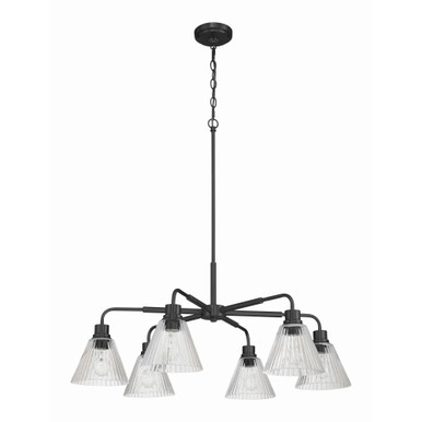 Pleated 6 Light Chandelier 16 Inch Tall and 35.13 Inch Wide by Craftmade - 61126