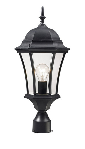 Wakefield 1 Light Outdoor Post Mount Lantern 9.5 x 22 Inches by Z-Lite - 522PHM-BK