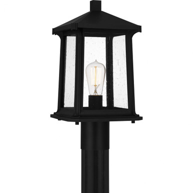 Satterfield 1 Light Outdoor Post Lantern 16.5 x 8.5 Inches by Quoizel  - SAT9009MBK