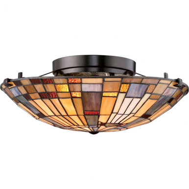 Inglenook 2 Light 16.5 Inch Wide Flush Mount by Quoizel - TFIK1617VA