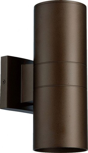 Cylinder 2 Light Outdoor Wall Lantern 11.5 Inch Tall by Quorum - 720-2