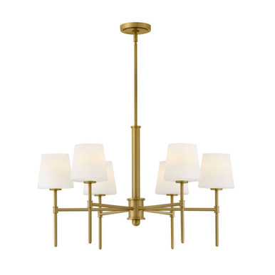 Saunders 5W 6 LED Linear Chandelier 26.5 Inch and 45 Inch Wide by Hinkley - 46955LCB