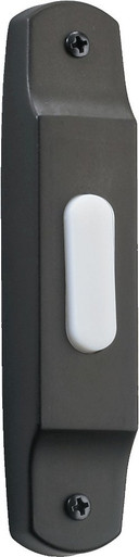 Basic Narrow Door Chime Button 4.5 Inches Tall and 1 Inches Wide by Quorum - 7-302