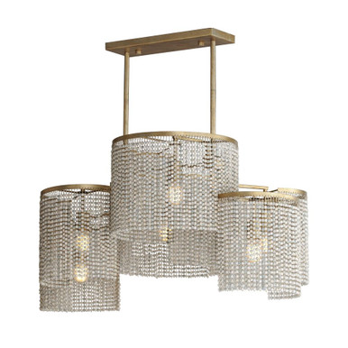 Fontaine 6 Light Large Oversized Linear Pendant by Maxim - 22466WWDGS