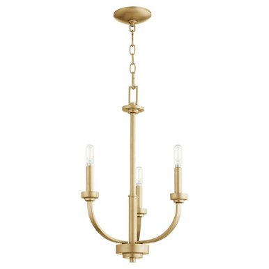 Reyes 3 Light Small Chandelier by Quorum 6160-3-80 - 6160-3