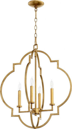 Dublin 4 Light Large Entry Pendant by Quorum - 6942-4