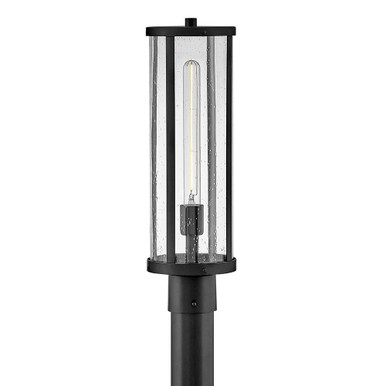 Alfie 12W 1 LED Outdoor Medium Post Mount Lantern 20 Inch Tall by Lark - 82051BK