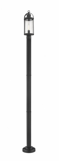 Roundhouse 1 Light Outdoor Post Mount Lantern 9 x 94 Inches by Z-Lite - 569PHM-567P-BK
