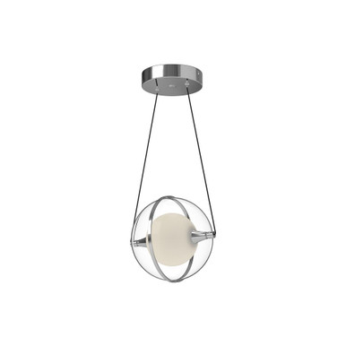Aries 11W LED Pendant 7.88 Inch Tall and 7.88 Inch Wide by Kuzco - PD76708-CH-UNV