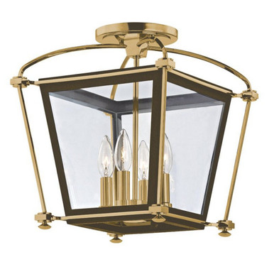 Hollis 1 Light 12.75 Inch Wide Semi Flush Mount by Hudson Valley - 3610