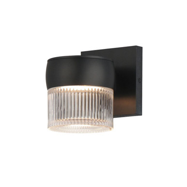 Modular 8W 1 LED Outdoor Wall Mount 6.25 Inch Tall by ET2 - E30162-144BK
