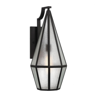 Peninsula 1 Light Outdoor Wall Lantern 24 Inch Tall by Savoy House - 5-705-BK