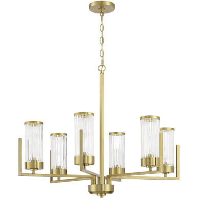 Whittley 6 Light Chandelier 25 Inch Tall and 29.75 Inch Wide by Craftmade - 60126-SB