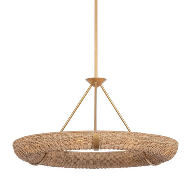 Floyd 9 Light Chandelier 18.25 Inch Tall and 36 Inch Wide by Troy - F3836-PGL