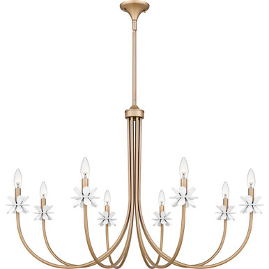Remy 8 Light Chandelier 27.5 Inch Tall and 42 Inch Wide by Quoizel - REY5042BGD
