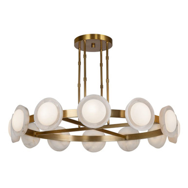 Alonso LED Light Oversized Round Chandelier by Alora - CH320050VBAR-UNV