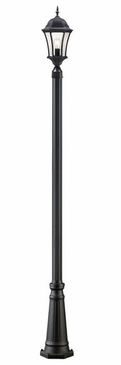 Wakefield 1 Light Outdoor Post Mount Lantern 10 x 116 Inches by Z-Lite - 522PHM-519P-BK