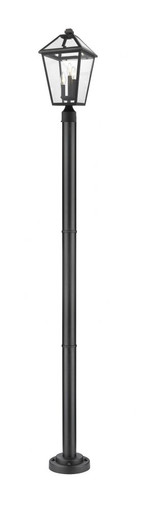 Talbot 3 Light Outdoor Post Mount 100.25 x 16.5 Inches by Z-Lite - 579PHBR-567P-BK