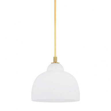 Oberon 1 Light Large Pendant by Hudson Valley - 7518-AGB