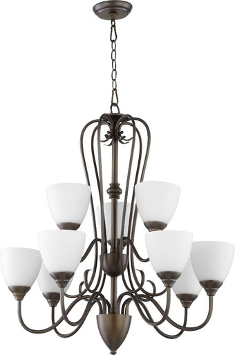 Powell 9 Light Large Chandelier by Quorum - 6008-9-86