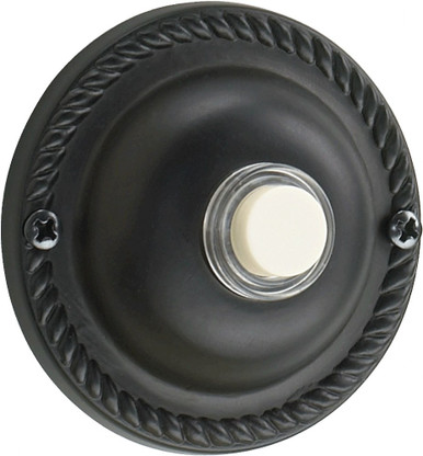 Traditional Round Door Chime Button 2.5 Inches Wide by Quorum 7-305-95 - 7-305-95