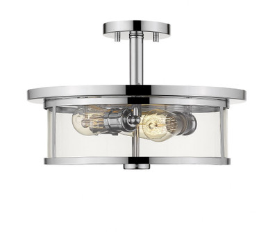 Savannah 3 Light 15.75 Inch Wide Semi Flush Mount by Z-Lite - 462SF16-BRZE