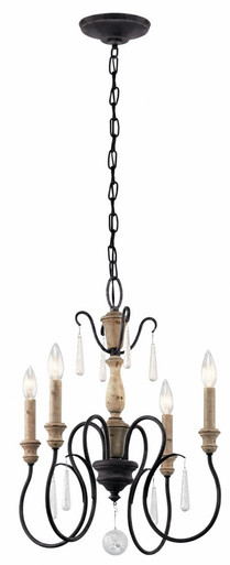 Kimblewick 4 Light Small Chandelier by Kichler - 43615wzc