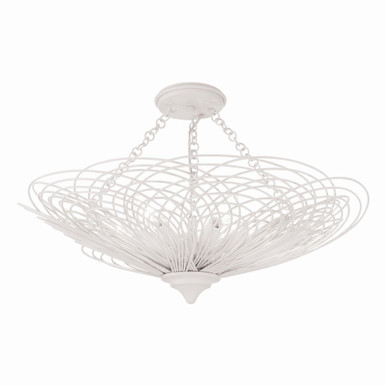 Doral 6 Light 24 Inch Wide Semi Flush Mount by Crystorama - DOR-B7706_CEILING