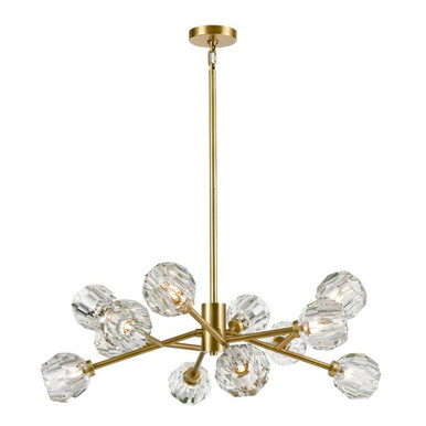 Parisian 12 Light Chandelier 12.5 x 35 Inch by Zeev CD10309-12-AGB - CD10309-12-AGB