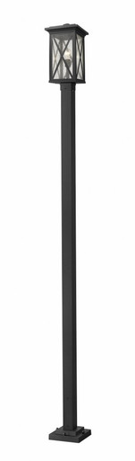 Brookside 1 Light Outdoor Post Mount Lantern 9.5 x 112.75 Inches by Z-Lite - 583PHBS-536P-BK