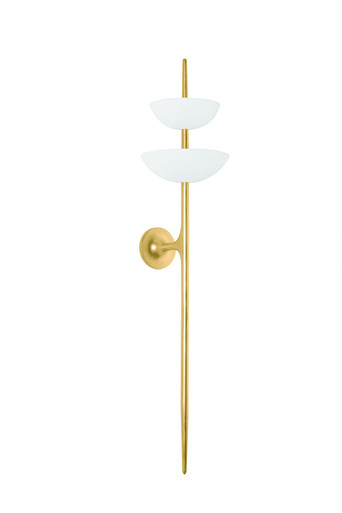 Evander 27W 2 LED Light Wall Sconce by Corbett - 477-02-VGL/GSW