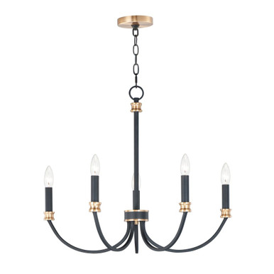 Charlton 5 Light Medium Chandelier by Maxim - 11375BKAB