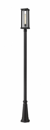 Glenwood 1 Light Outdoor Post Mount Lantern 10 x 114 Inches by Z-Lite - 586PHBR-519P-BK